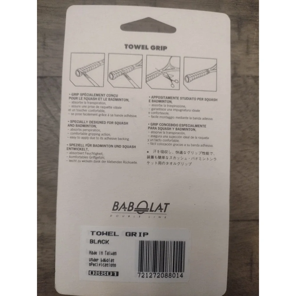 Bab O Lat Lot Of 4 Double Line Racquet Towel Grip New black Color